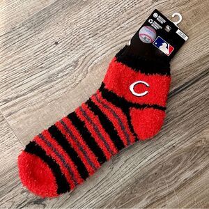 Cincinnati Reds fuzzy socks